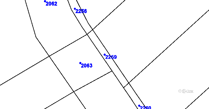 Parcela st. 2259 v KÚ Čachotín, Katastrální mapa