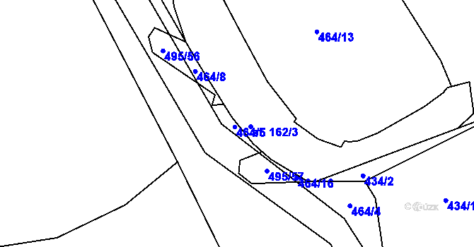 Parcela st. 162/4 v KÚ Čachotín, Katastrální mapa