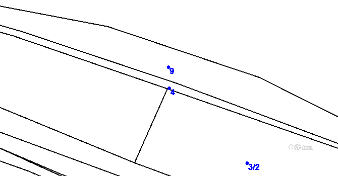 Parcela st. 4 v KÚ Březí u Čachrova, Katastrální mapa