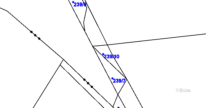 Parcela st. 239/10 v KÚ Březí u Čachrova, Katastrální mapa