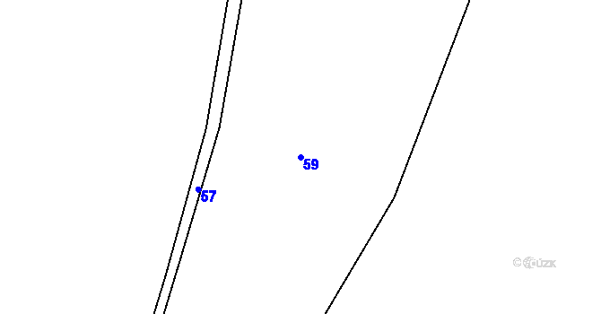 Parcela st. 59 v KÚ Čachrov, Katastrální mapa