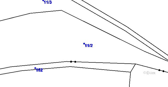 Parcela st. 11/2 v KÚ Zahrádka u Čachrova, Katastrální mapa