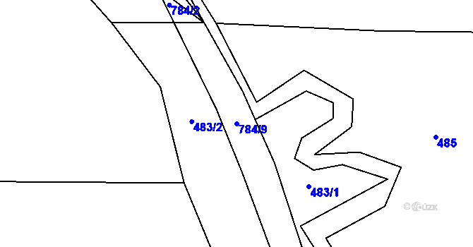Parcela st. 784/9 v KÚ Čakov, Katastrální mapa