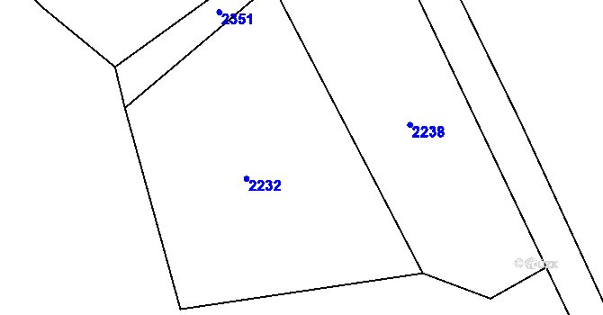 Parcela st. 564/14 v KÚ Čaková, Katastrální mapa