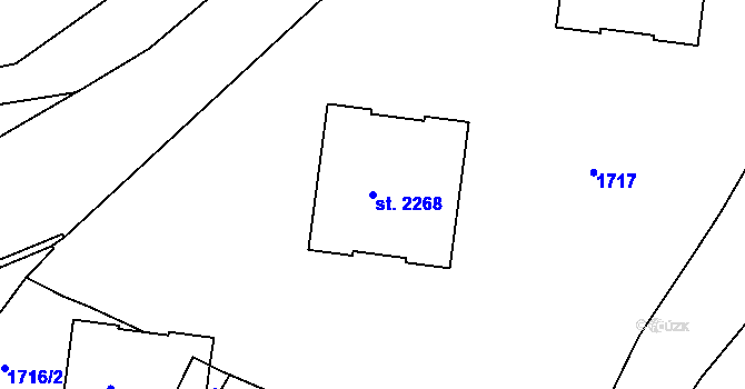 Parcela st. 2268 v KÚ Čáslav, Katastrální mapa
