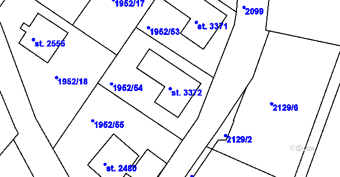 Parcela st. 3372 v KÚ Čáslav, Katastrální mapa