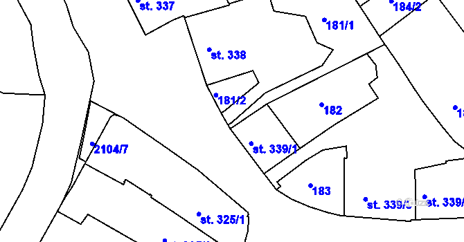 Parcela st. 330/3 v KÚ Čáslav, Katastrální mapa