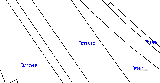 Parcela st. 2117/12 v KÚ Čáslav, Katastrální mapa
