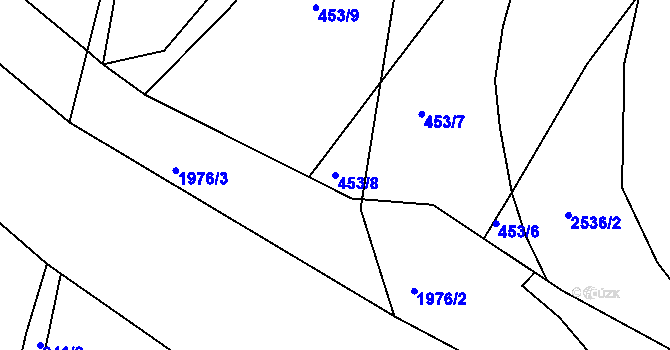 Parcela st. 453/8 v KÚ Čáslav, Katastrální mapa