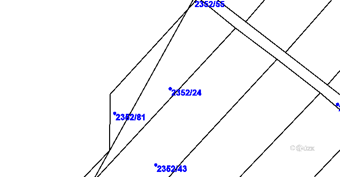 Parcela st. 2352/24 v KÚ Čáslav, Katastrální mapa