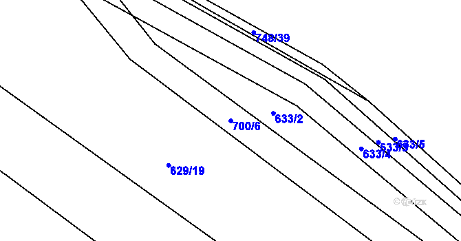 Parcela st. 700/6 v KÚ Čáslav, Katastrální mapa