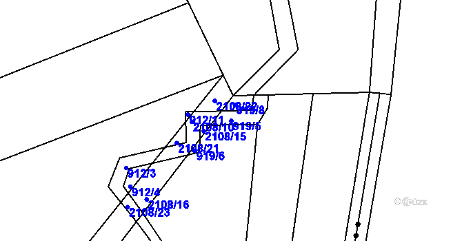 Parcela st. 919/5 v KÚ Čáslav, Katastrální mapa