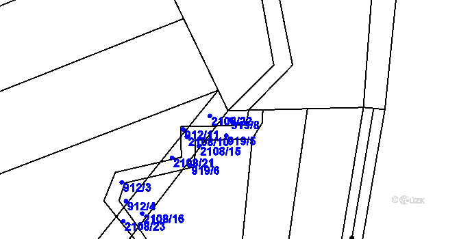 Parcela st. 919/8 v KÚ Čáslav, Katastrální mapa