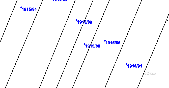 Parcela st. 1915/88 v KÚ Čáslav, Katastrální mapa