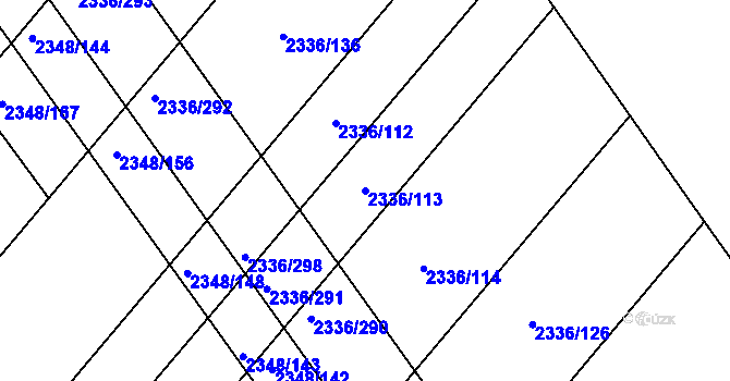 Parcela st. 2336/113 v KÚ Čáslav, Katastrální mapa