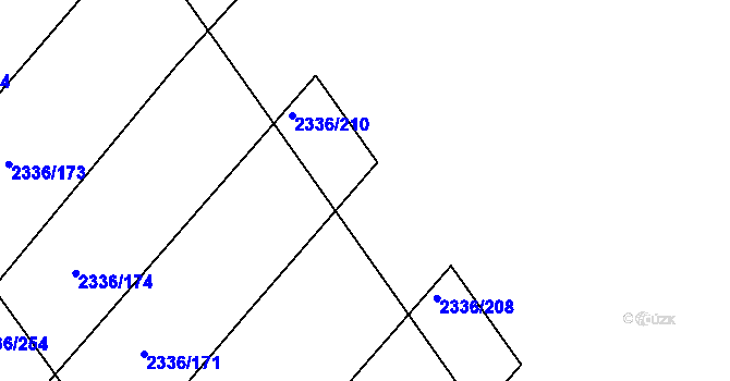 Parcela st. 2336/209 v KÚ Čáslav, Katastrální mapa