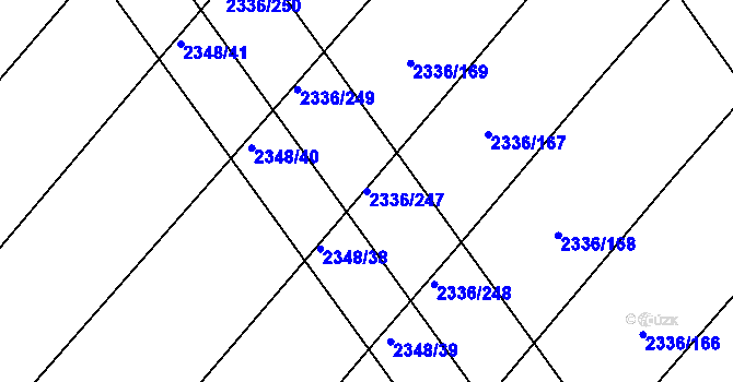 Parcela st. 2336/247 v KÚ Čáslav, Katastrální mapa