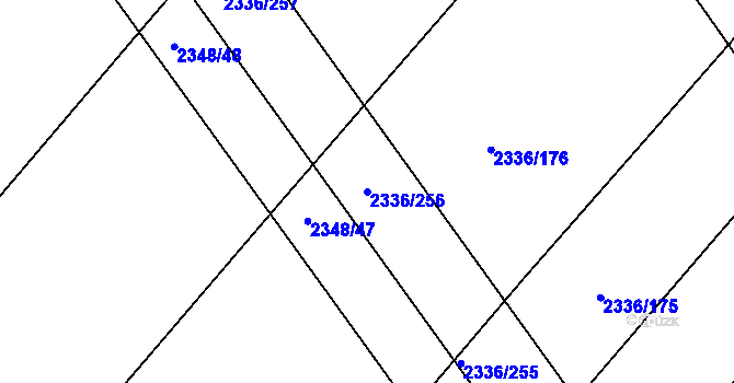Parcela st. 2336/256 v KÚ Čáslav, Katastrální mapa
