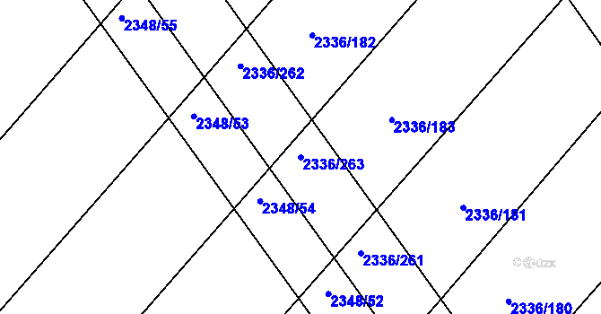Parcela st. 2336/263 v KÚ Čáslav, Katastrální mapa