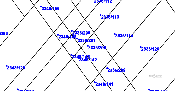 Parcela st. 2336/290 v KÚ Čáslav, Katastrální mapa