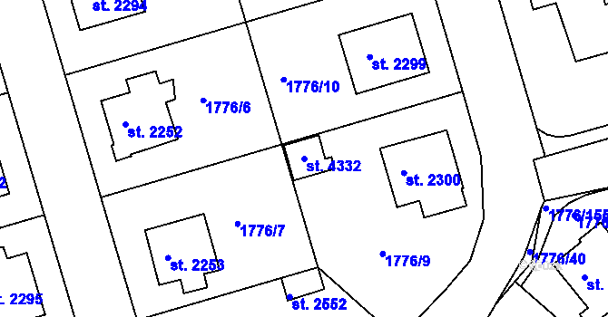 Parcela st. 4332 v KÚ Čáslav, Katastrální mapa
