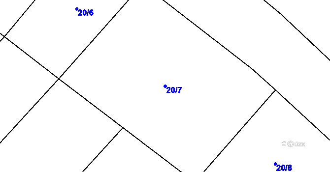 Parcela st. 20/7 v KÚ Filipov u Čáslavi, Katastrální mapa