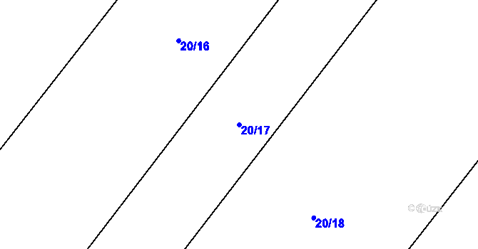 Parcela st. 20/17 v KÚ Filipov u Čáslavi, Katastrální mapa