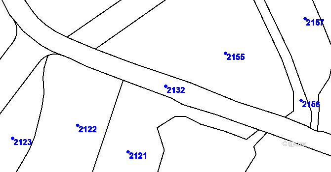 Parcela st. 2132 v KÚ Částkov u Tachova, Katastrální mapa