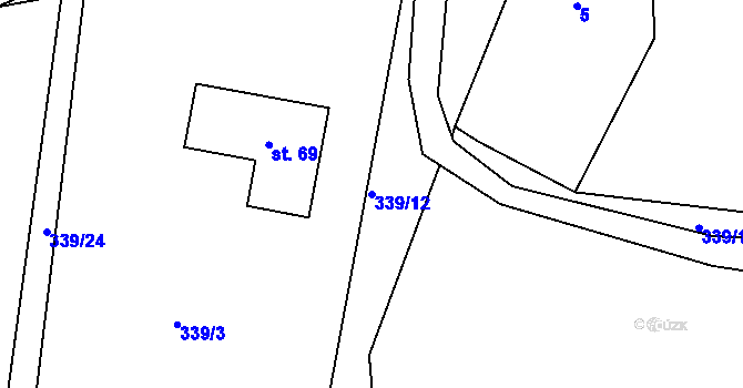 Parcela st. 339/12 v KÚ Maršovy Chody, Katastrální mapa