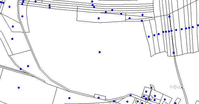 Parcela st. 212/1 v KÚ Částkov, Katastrální mapa
