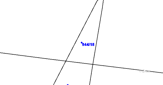 Parcela st. 944/18 v KÚ Částkov, Katastrální mapa