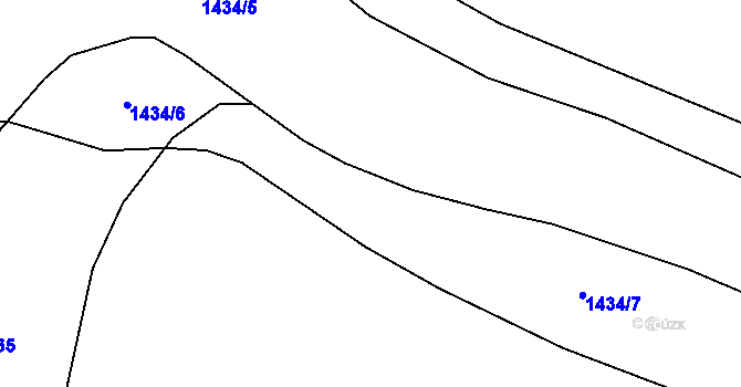 Parcela st. 1222/46 v KÚ Častolovice, Katastrální mapa