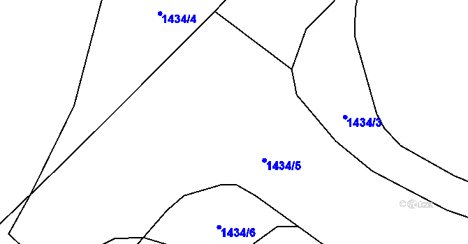 Parcela st. 1222/47 v KÚ Častolovice, Katastrální mapa