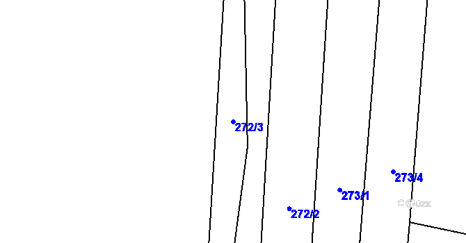 Parcela st. 272/3 v KÚ Sedliště u Častonína, Katastrální mapa
