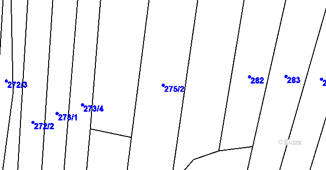 Parcela st. 275/2 v KÚ Sedliště u Častonína, Katastrální mapa