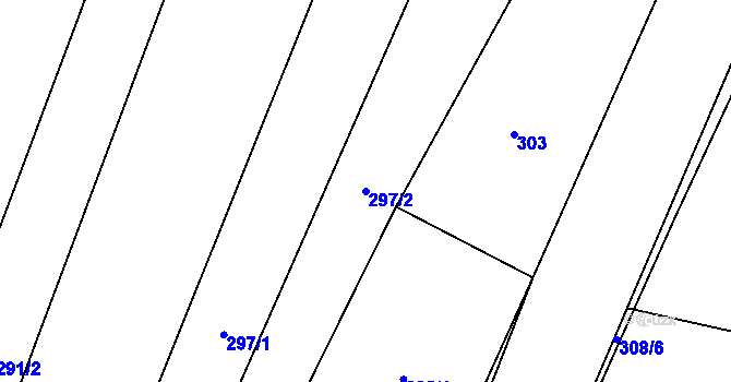 Parcela st. 297/2 v KÚ Sedliště u Častonína, Katastrální mapa