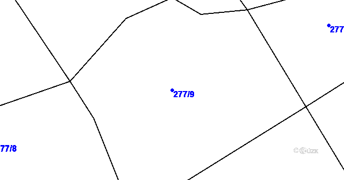Parcela st. 277/9 v KÚ Ctiboř u Častrova, Katastrální mapa