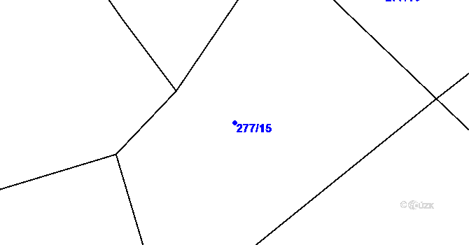 Parcela st. 277/15 v KÚ Ctiboř u Častrova, Katastrální mapa