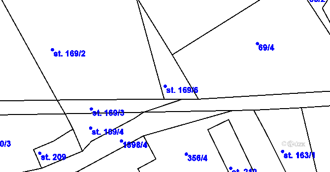 Parcela st. 169/6 v KÚ Častrov, Katastrální mapa