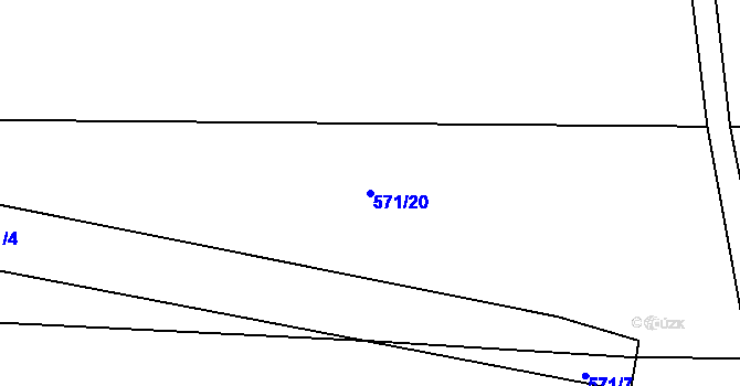 Parcela st. 571/20 v KÚ Pelec, Katastrální mapa