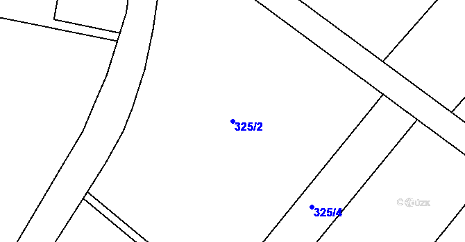 Parcela st. 325/2 v KÚ Čebín, Katastrální mapa
