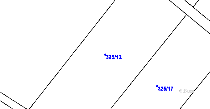 Parcela st. 325/12 v KÚ Čebín, Katastrální mapa