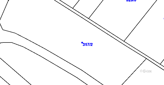 Parcela st. 317/2 v KÚ Čebín, Katastrální mapa