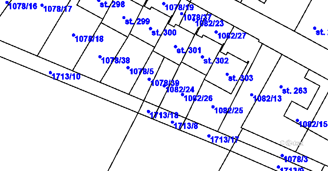 Parcela st. 1082/24 v KÚ Čečelice, Katastrální mapa