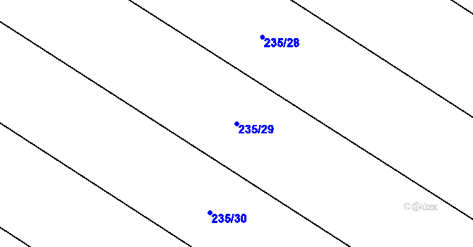 Parcela st. 235/29 v KÚ Čečelice, Katastrální mapa