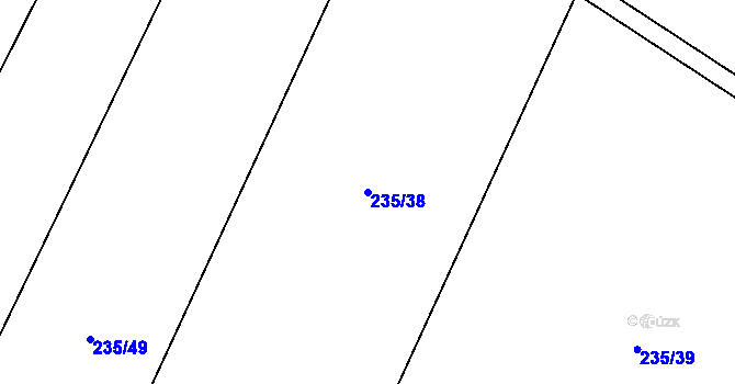 Parcela st. 235/38 v KÚ Čečelice, Katastrální mapa