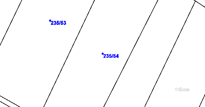 Parcela st. 235/54 v KÚ Čečelice, Katastrální mapa