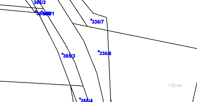 Parcela st. 336/8 v KÚ Čečelice, Katastrální mapa