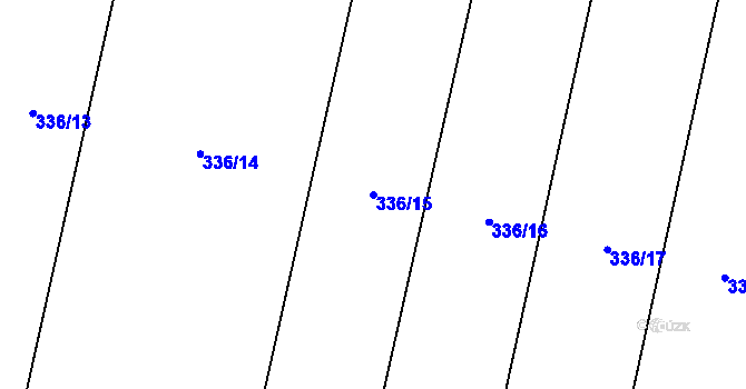 Parcela st. 336/15 v KÚ Čečelice, Katastrální mapa
