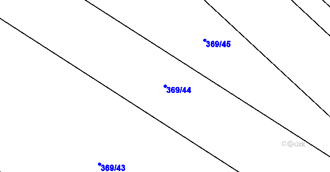 Parcela st. 369/44 v KÚ Čečelice, Katastrální mapa